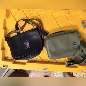 Lot of two Coach Purses - Olive Crossbody and Disney Mickey Mouse Patricia